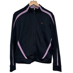 Nike Fit Dry | Polyester Track Jacket | Navy and Light Purple | Women’s L